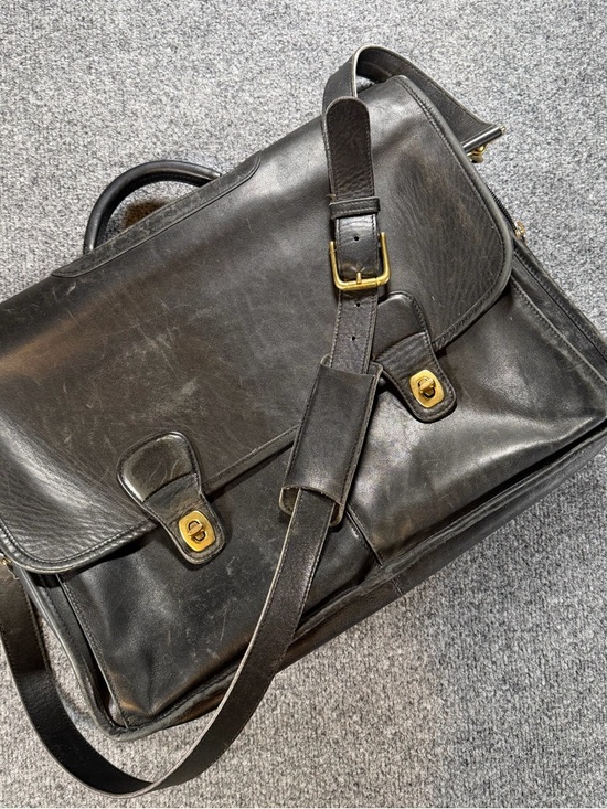 Coach Other - Coach Men’s Black Leather Messenger Bag Briefcase -  A8S-0532